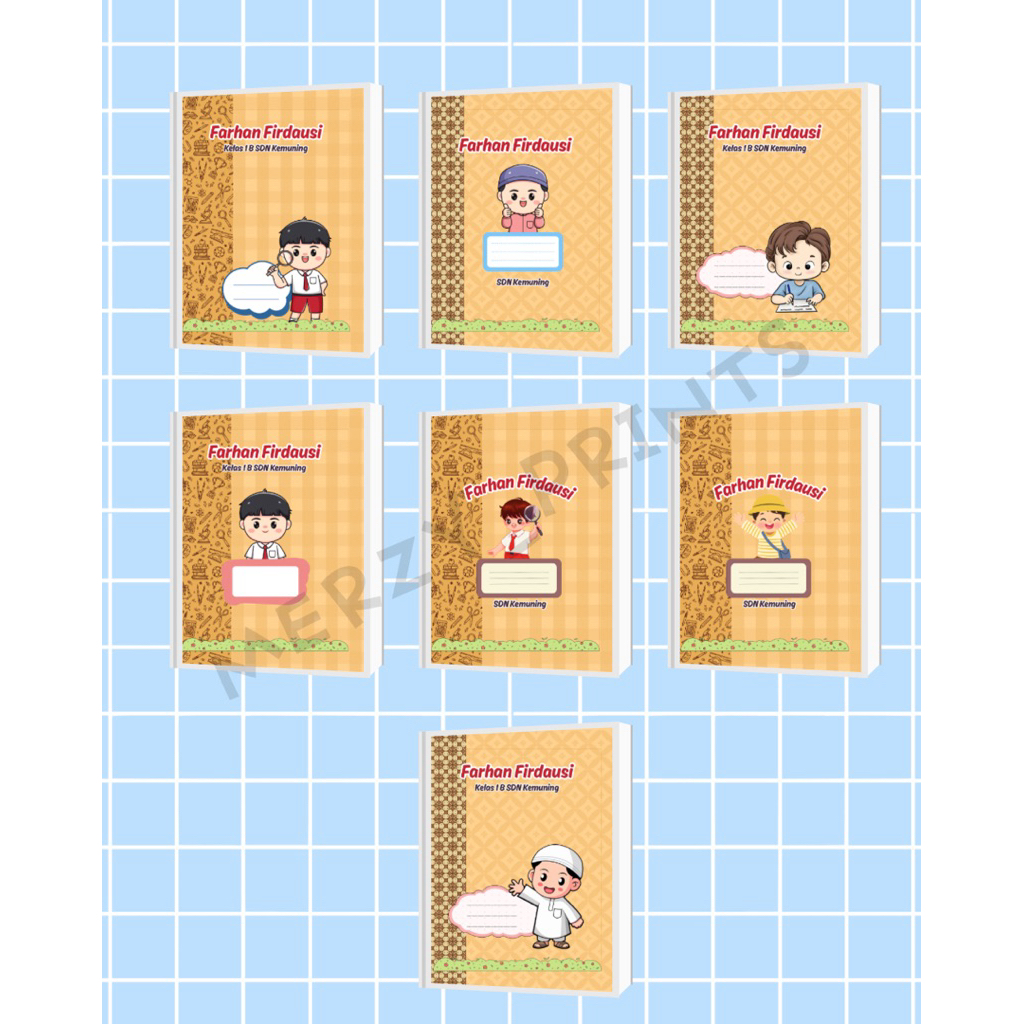 

SAMPUL BUKU TULIS COKLAT CUSTOM NAMA DESAIN KEREN COWOK