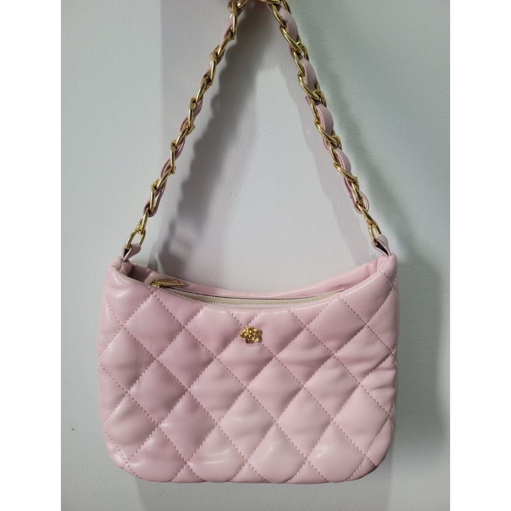 Pink Hobo Quilted Bag Premium (Tas Hobo Pink)