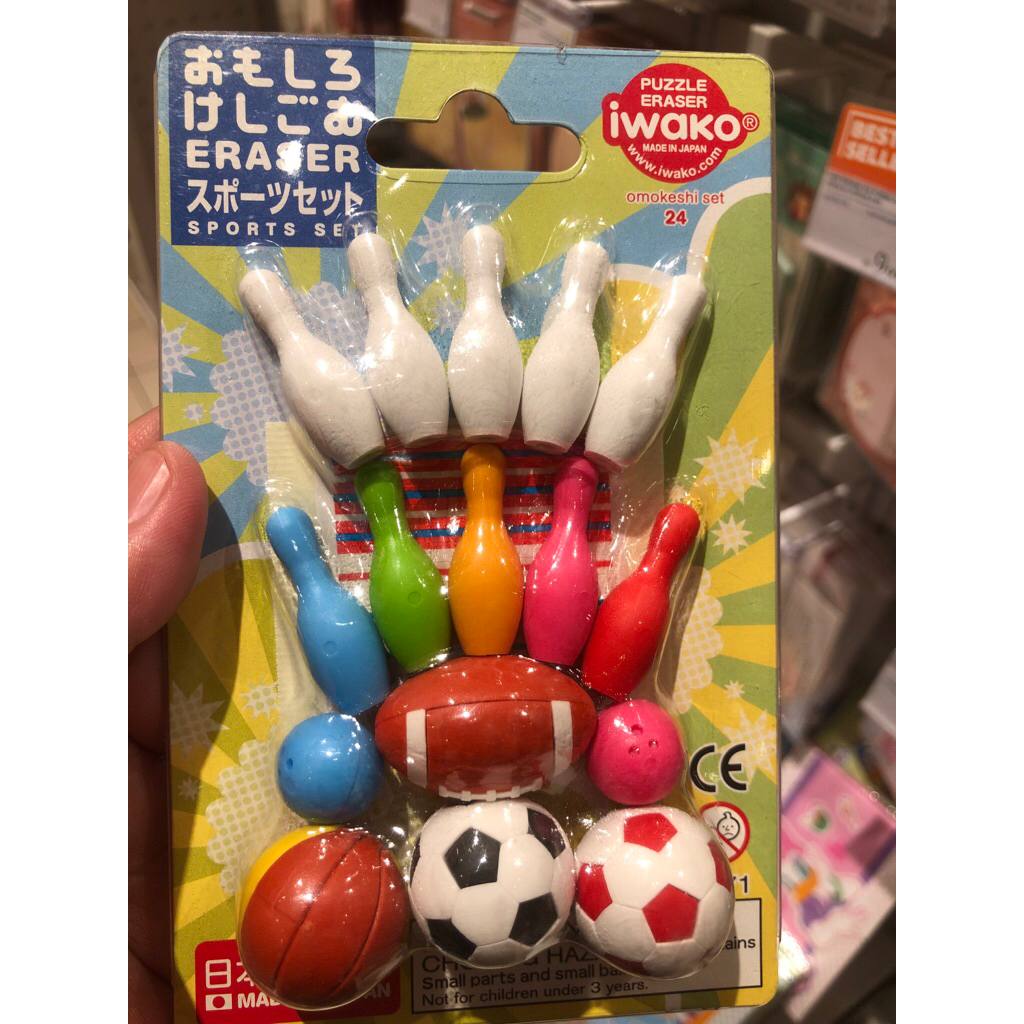 

eraser sports set made in japan