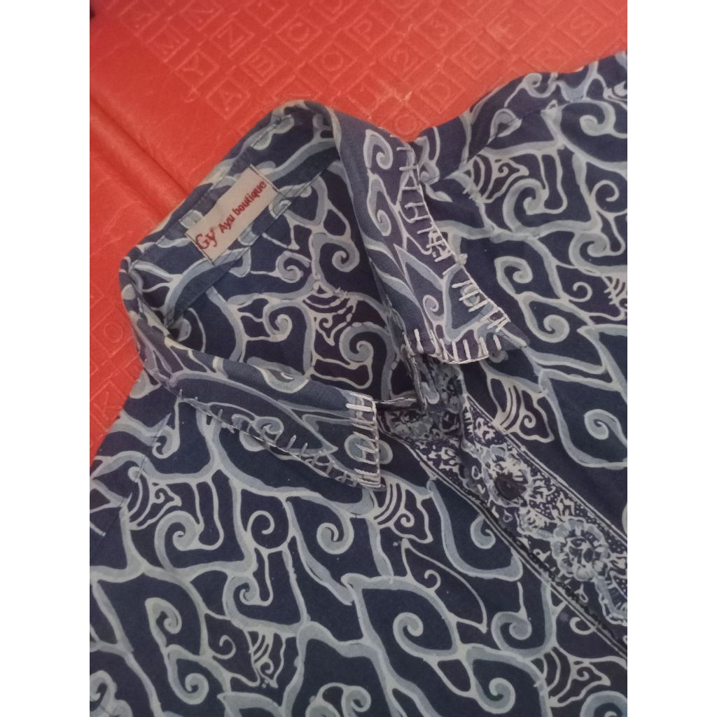 Batik Pria Lengan Pendek Mega Mendung