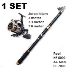 1 set alat pancing laut / 1 set pancingan 3 meter / pancingan 1 set joran dan reel
