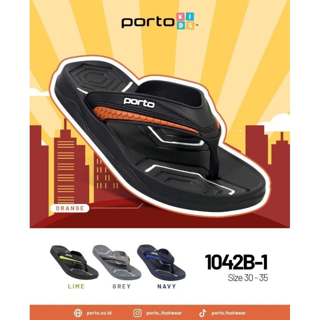 sandal jepit porto anak laki-laki
