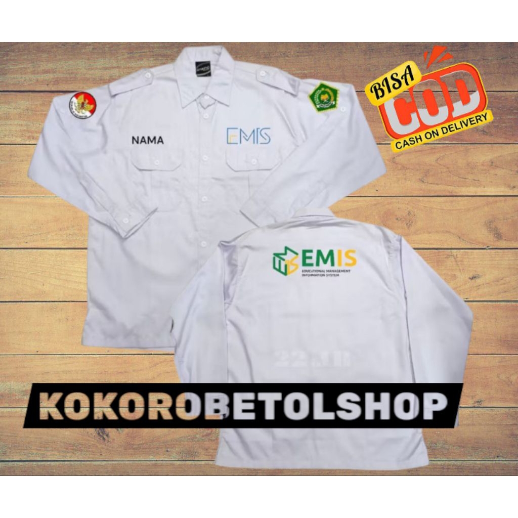 Kemeja KEMENAG EMIS • Baju Emis • Seragam kemenag Emis bordir
