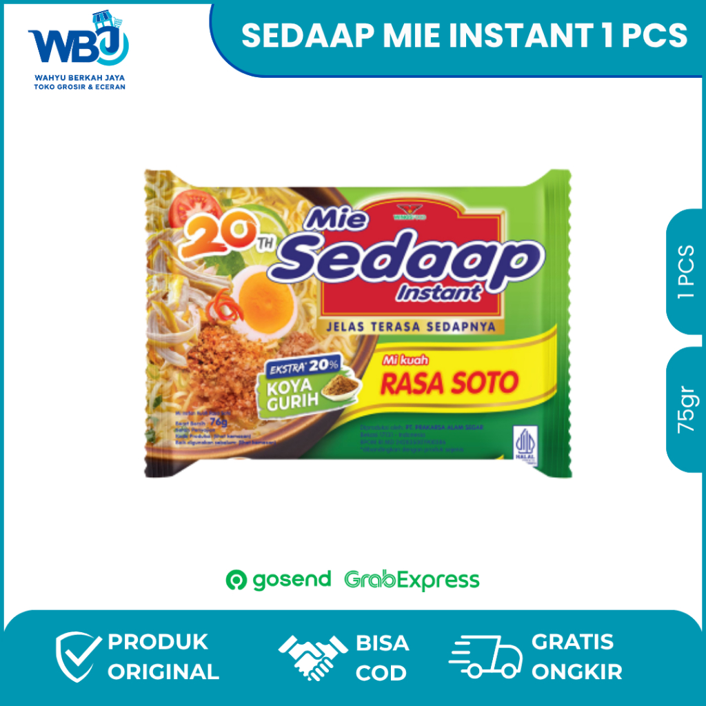 

Mie Sedaap Kuah Instan All Variant 75gr – Rasa Soto | Grosir Eceran Ready
