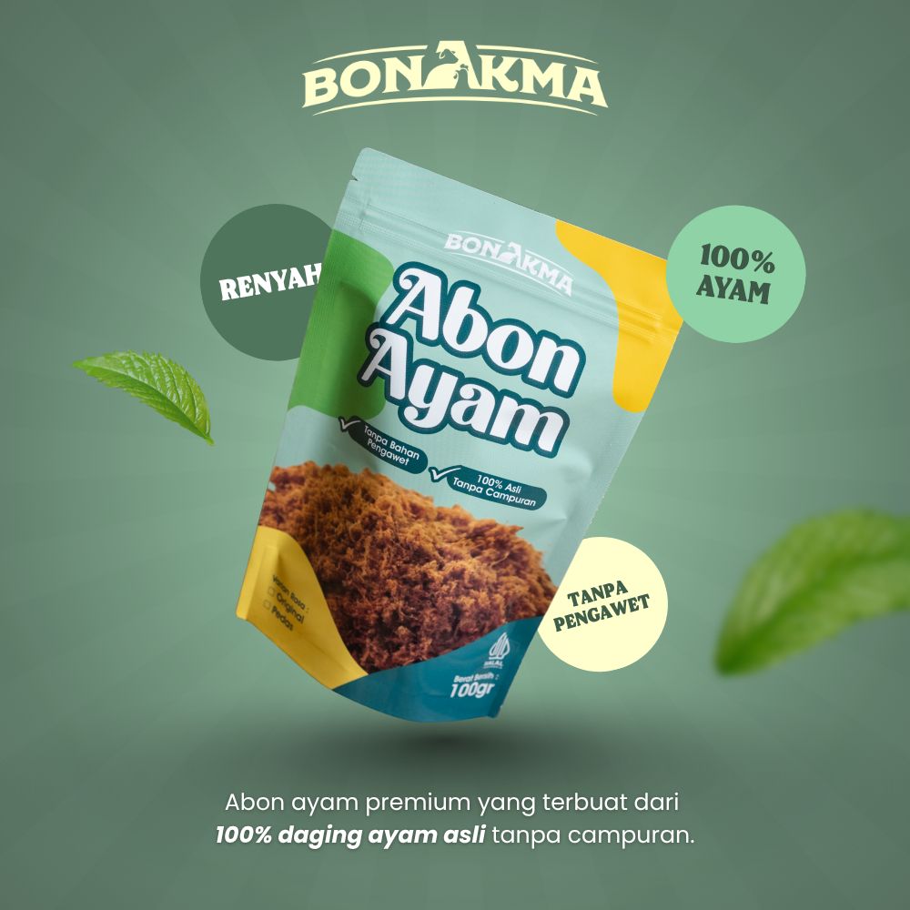 

Abon Ayam Bonakma 100gr – Tanpa Pengawet | Abon Halal | Rasa Gurih Enak | Lauk Nasi | Makanan Kering