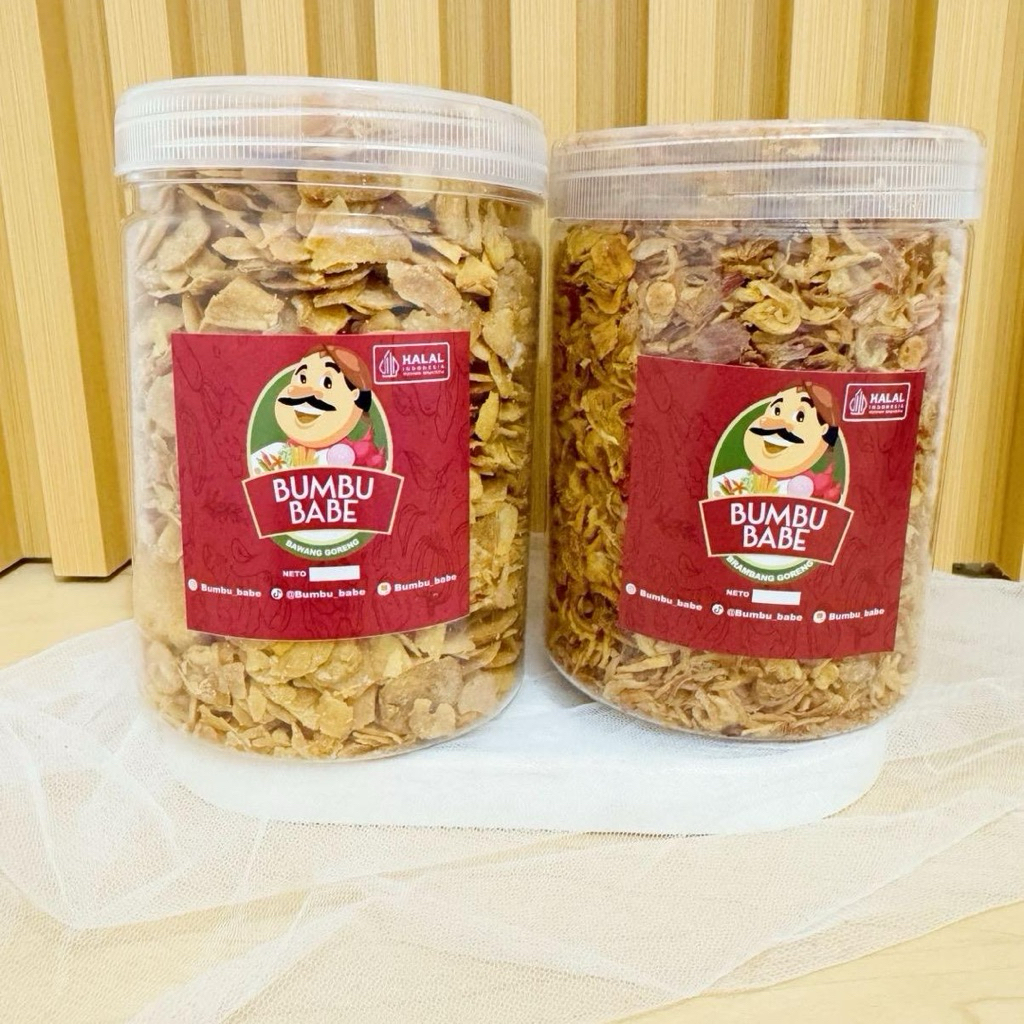 

BAWANG PUTIH GORENG 290gr mixs BAWANG MERAH GORENG 265gr [KEMASAN TOPLES] Super