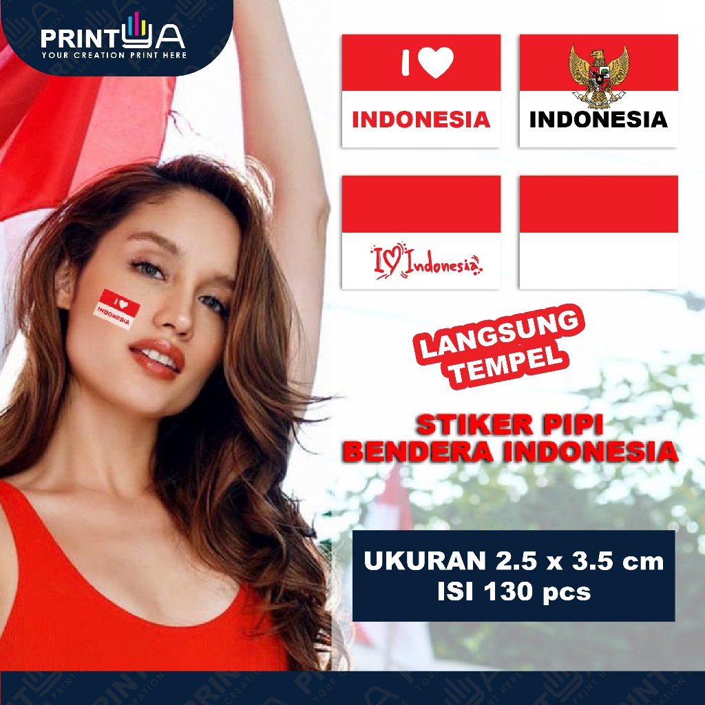 

Stiker Pipi Merah Putih | Tempelan Pipi Bendera TERMURAH / Stiker Pipi / Bendera Merah Putih