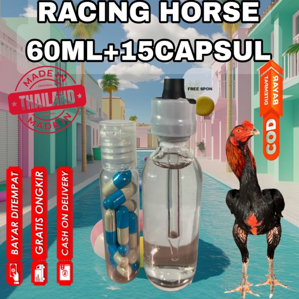 Doping Ayam Laga Racing Horse+Kapsul Original Thailand