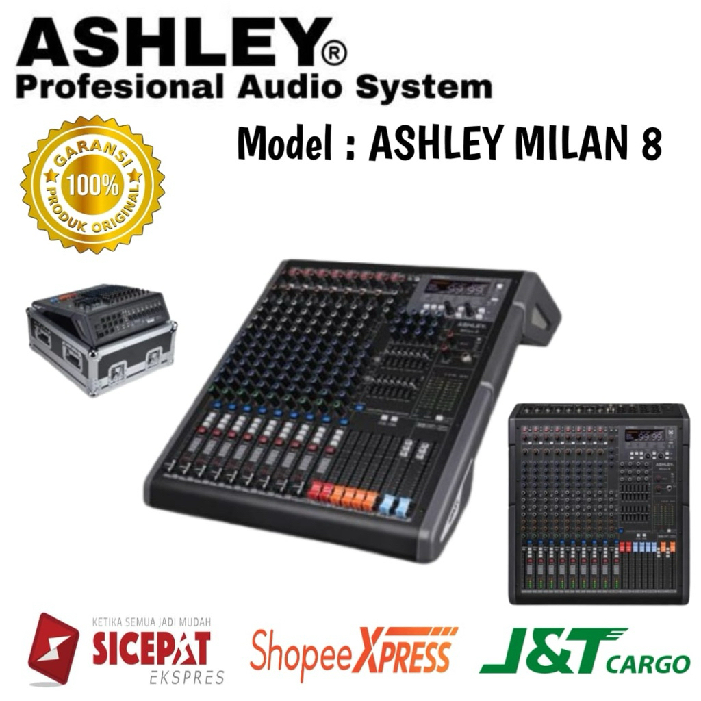 Mixer Ashley Milan 8 Original Mixer Ashley 8 Channel Bluetooth Usb