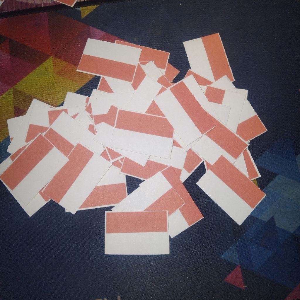 

Stiker pipi merah putih / Stiker bendera / Stiker pipi 70 pcs