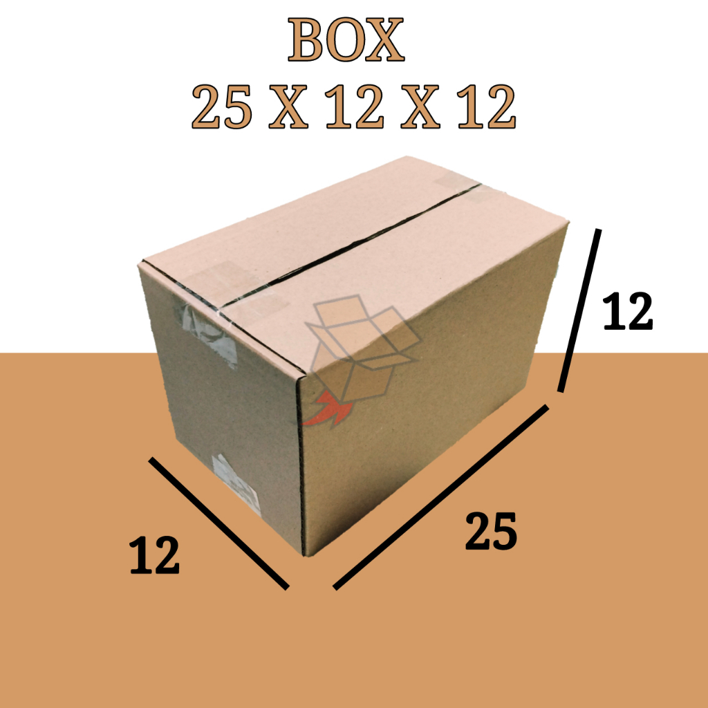 

Kardus Polos Karton Box Coklat DieCut 25 x 12 x 12