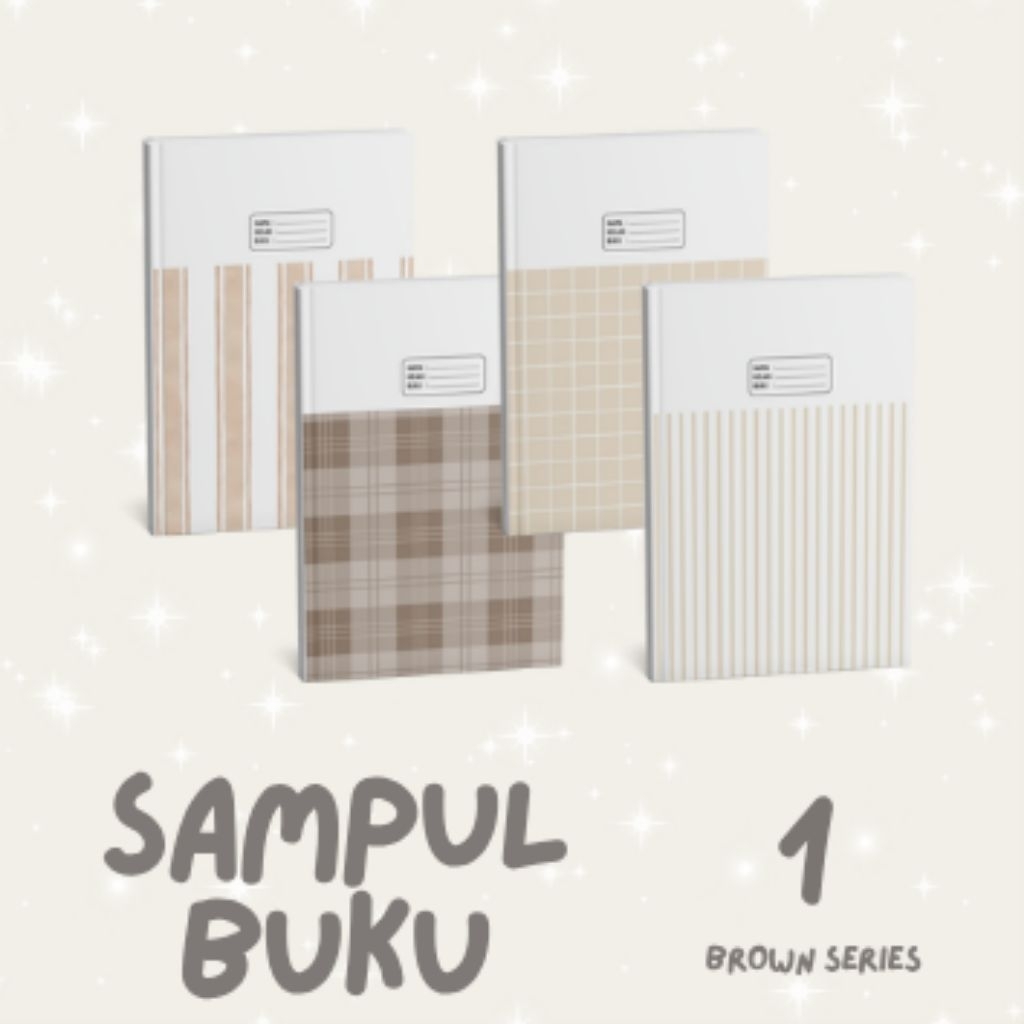 

[TERMURAH] PAPIER - SAMPUL BUKU AESTHETIC MOTIF BROWN SERIES - Part 1 | BIGBOSS CAMPUS | SIDU