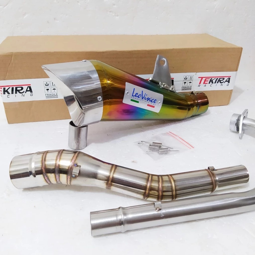 KNALPOT RACING LEOVINCE COBRA RAINBOW  BASS EMPUK PNP VIXION R15 CBR BYSON GSX MEGAPRO SUPRA GTR CB 