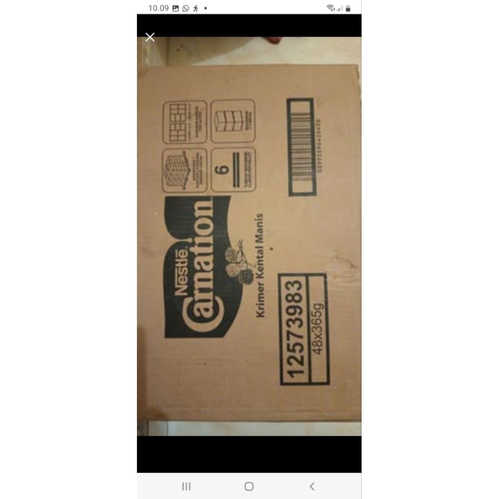 

Susu Carnation kartonan isi 48 x 365 gr