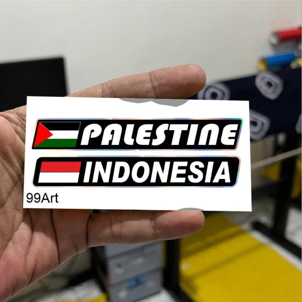 

#61, stiker Palestine, bendera indonesia da Palestine 2pcs