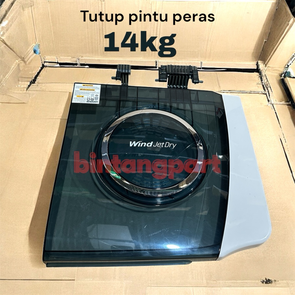 tutup pintu mesin cuci 2 tabung LG 14kg P1400RT