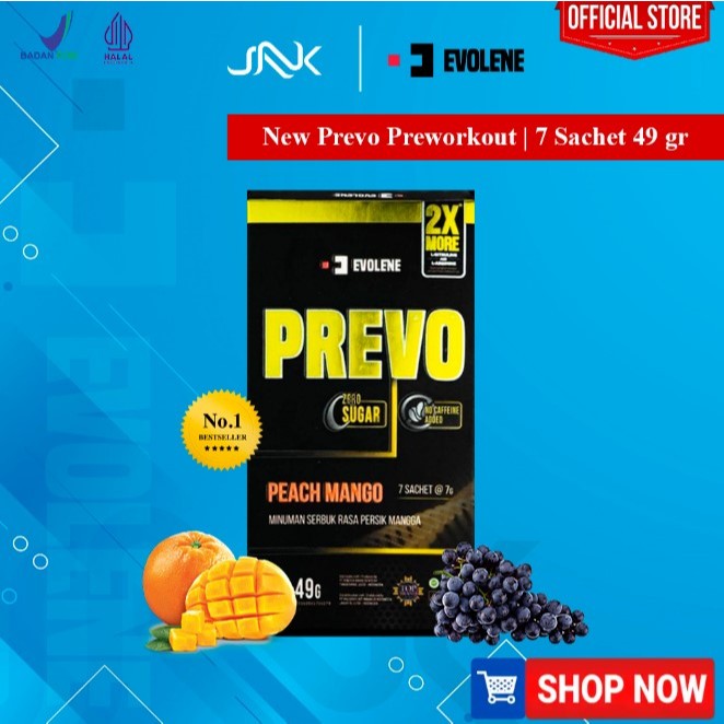 EVOLENE NEW PREVO 7 Sachet Preworkout | Pre Workout PWO Power Focus Stamina Endurance Strength Gym