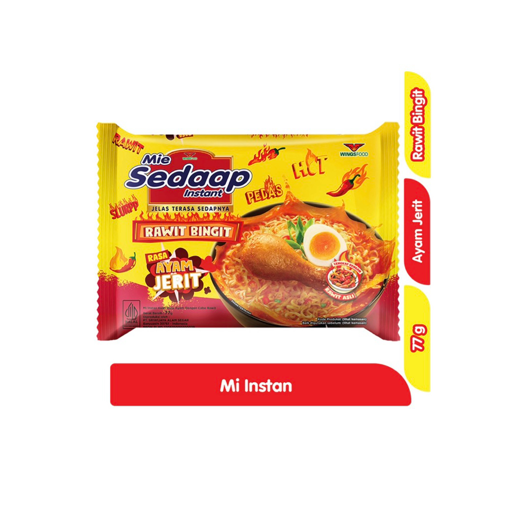 

MIE SEDAAP INSTAN KUAH AYAM JERIT RAWIT 77 gram