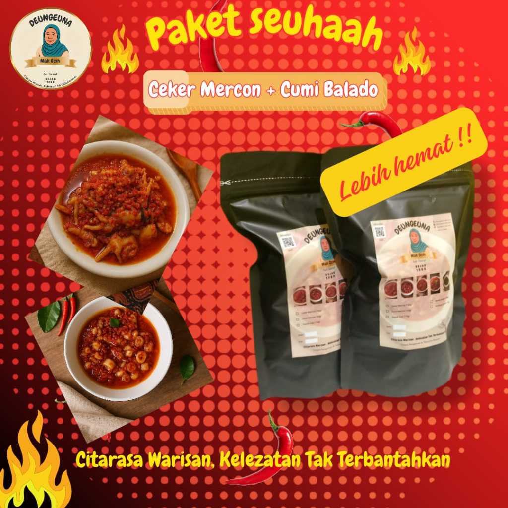 

Paket Seuhah(Cumi Balado+Ceker Mercon-Deungeuna Mak Ocih-Asli Garut