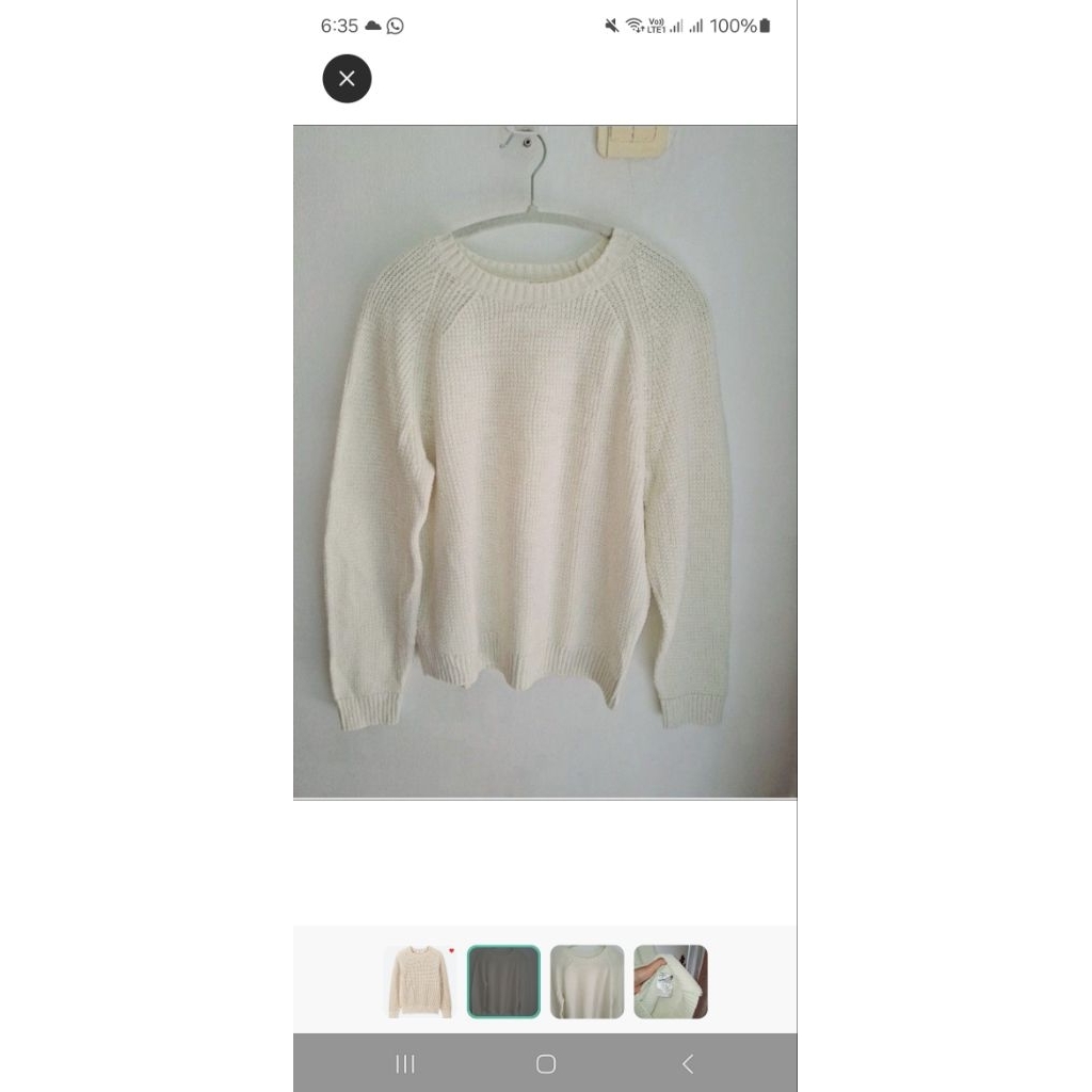 UNIQLO WAFFLE CREWNECK SWEATER