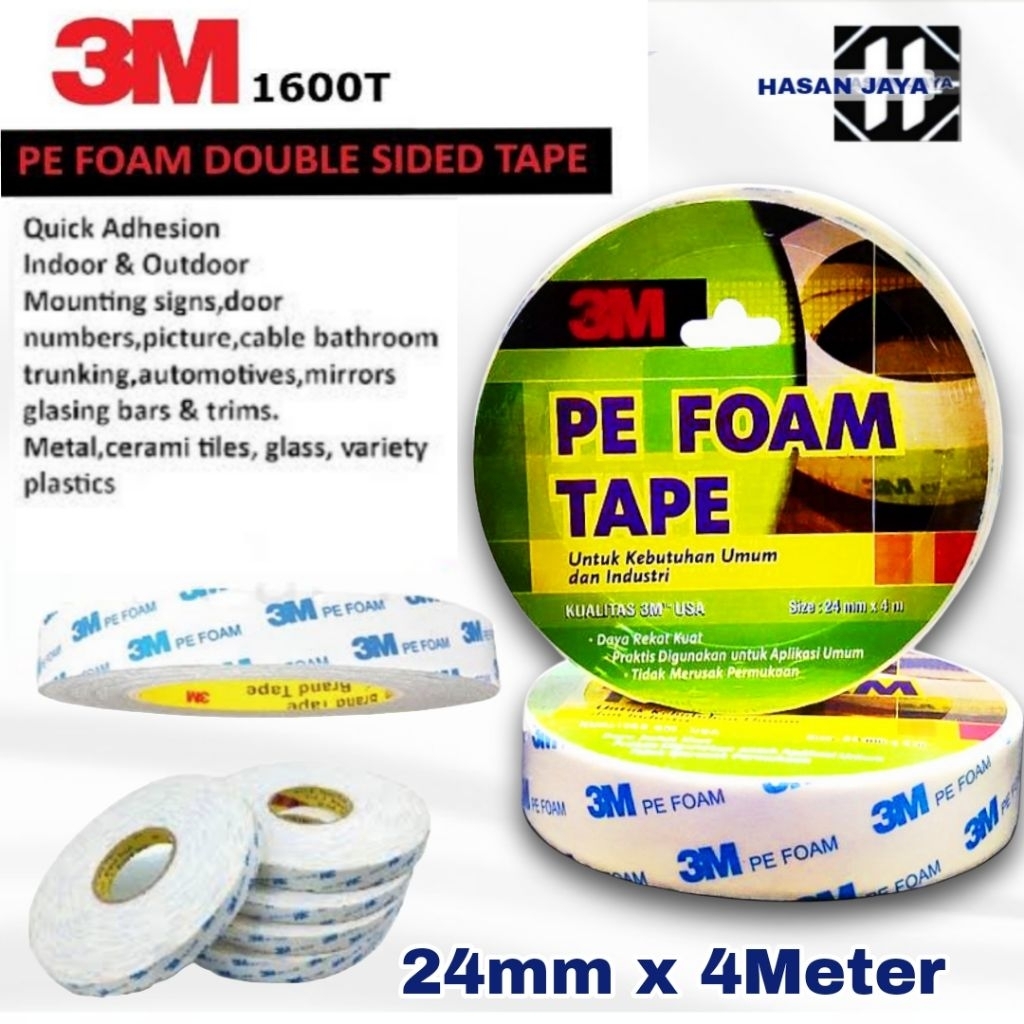 Sanstore05 Isolasi Bolak Balik Double Tape 3M Vhb Merah 0.5 Inch 24Mm X 4.5M Made In Usa Original