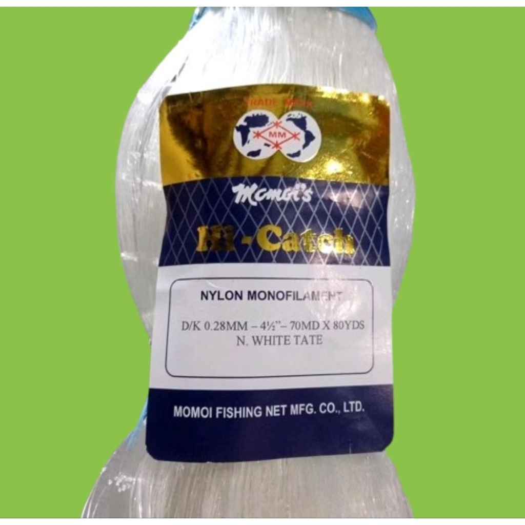 Jaring ikan momoi 4½ inchi 0.28 70md/80yds tate mata malang jaring momoi pukat ikan momoi Alat tangk
