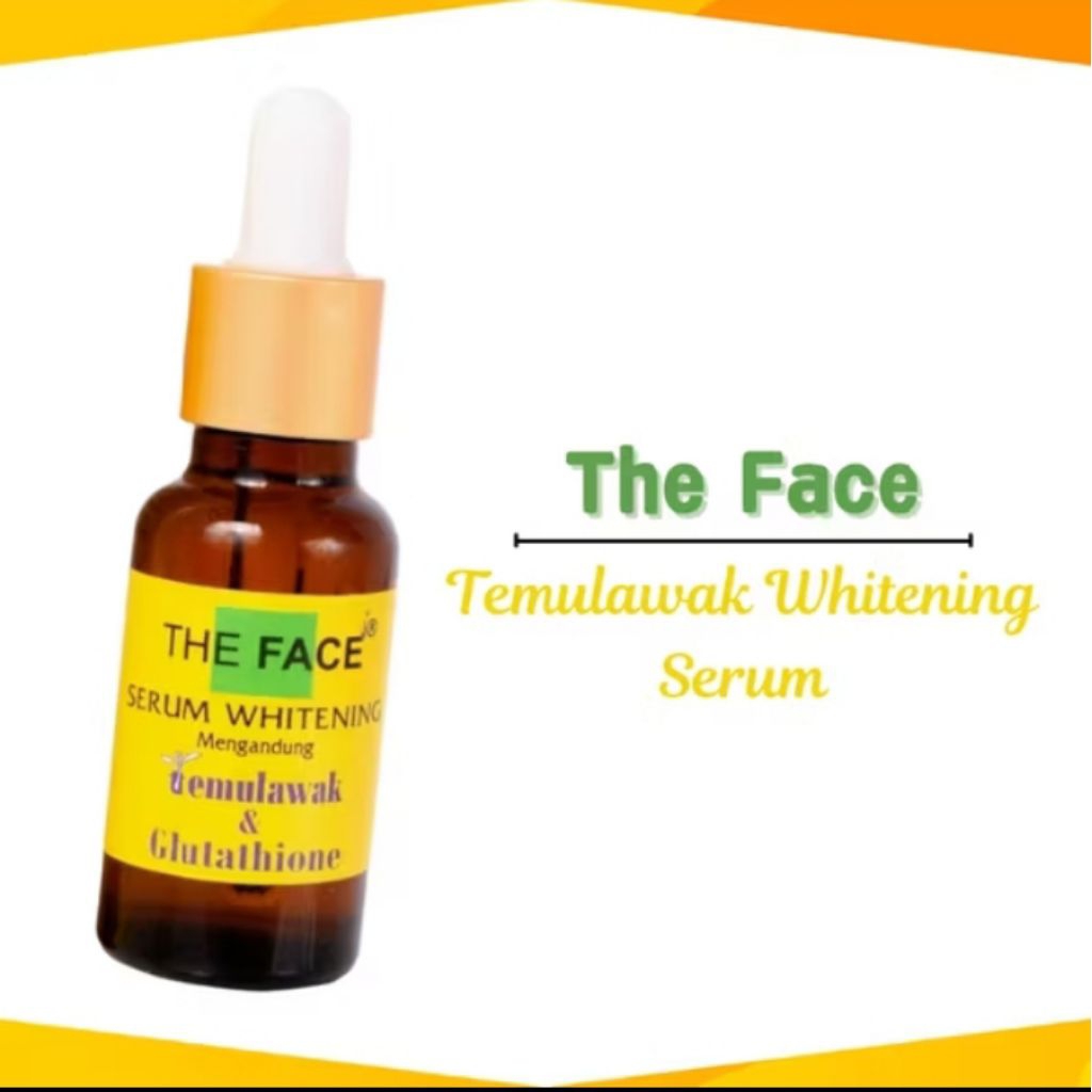 KODE W - The Face Temulawak Whitening Serum with Glutathione 20ml/Serum Wajah