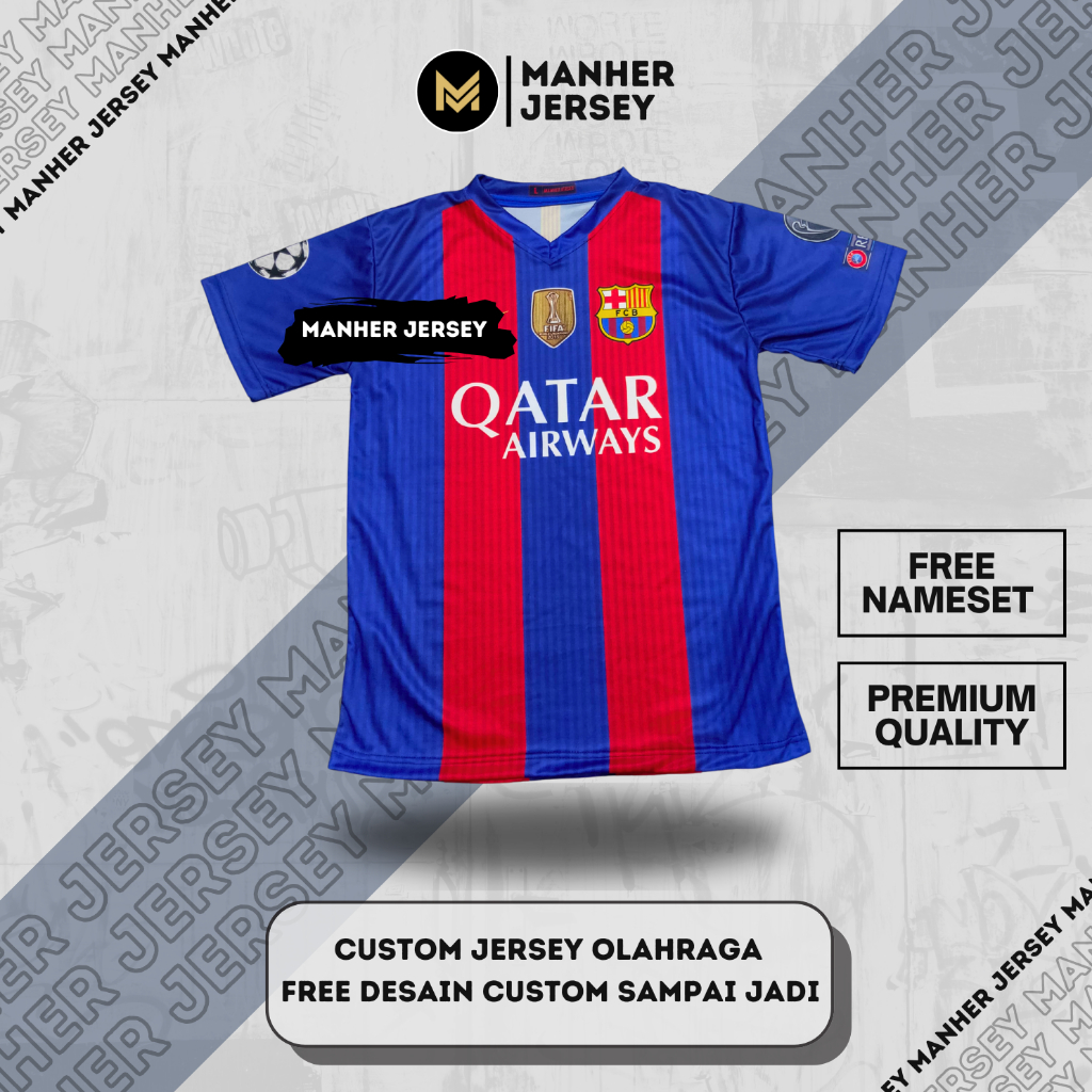 Jersey Barcelona 2016 Full Printing Custom