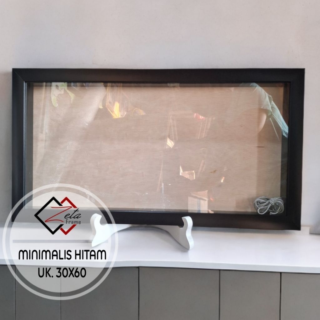 Tipe CO3 Hitam/Putih uk. 30x60 / uk. 30x50 - Pigura scrapframe minimalis - bingkai mahar minimalis -