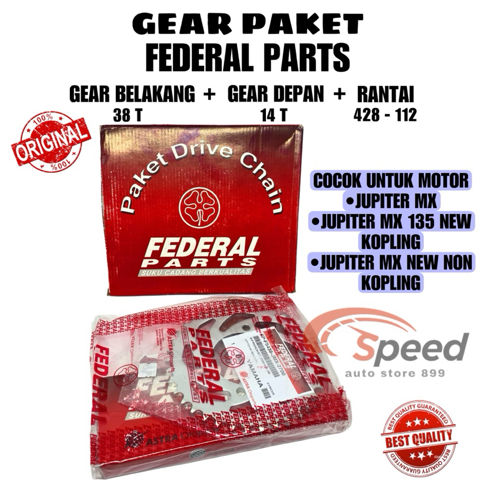GEAR SET/GIR PAKET/CHAIN KIT (JMX NEW) ORIGINAL FEDERAL PARTS, JUPITER MX NEW, JUPITER MX, JUPITER M
