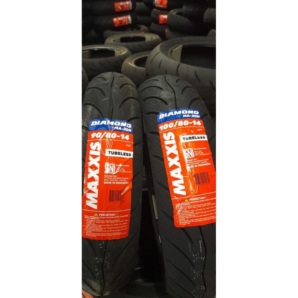 MAXXIS 90/80-14 & 100/80-14 TUBELESS