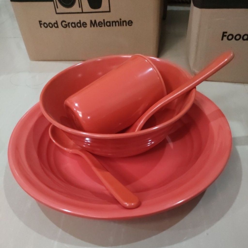 TERBARU SET ALAT MAKAN MELAMIN / SET MAKAN MELAMIN ANAK KOS / PESANTREN