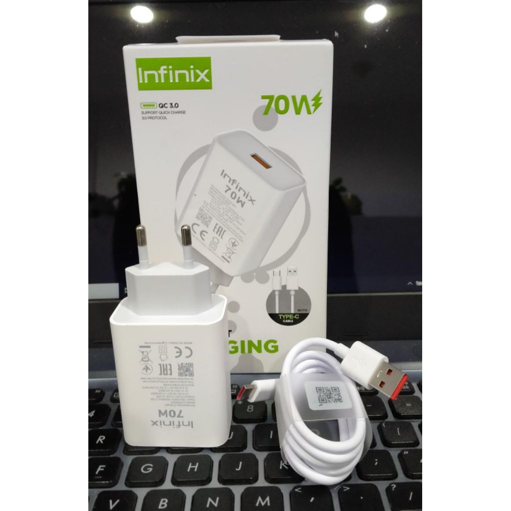 CHARGER INFINIX 70WAT SUPER FAST CHARGER ORIGINAL 100%