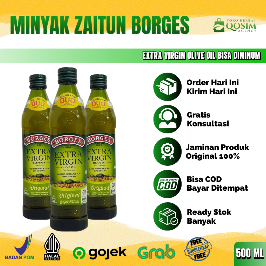 

Minyak Zaitun Borges Extra Virgin Olive Oil Perasan Pertama Bisa Diminum 500ml