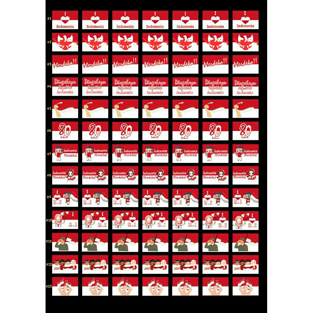 

STICKER PIPI 17 AGUSTUSAN isi 10pcs by tithamisu