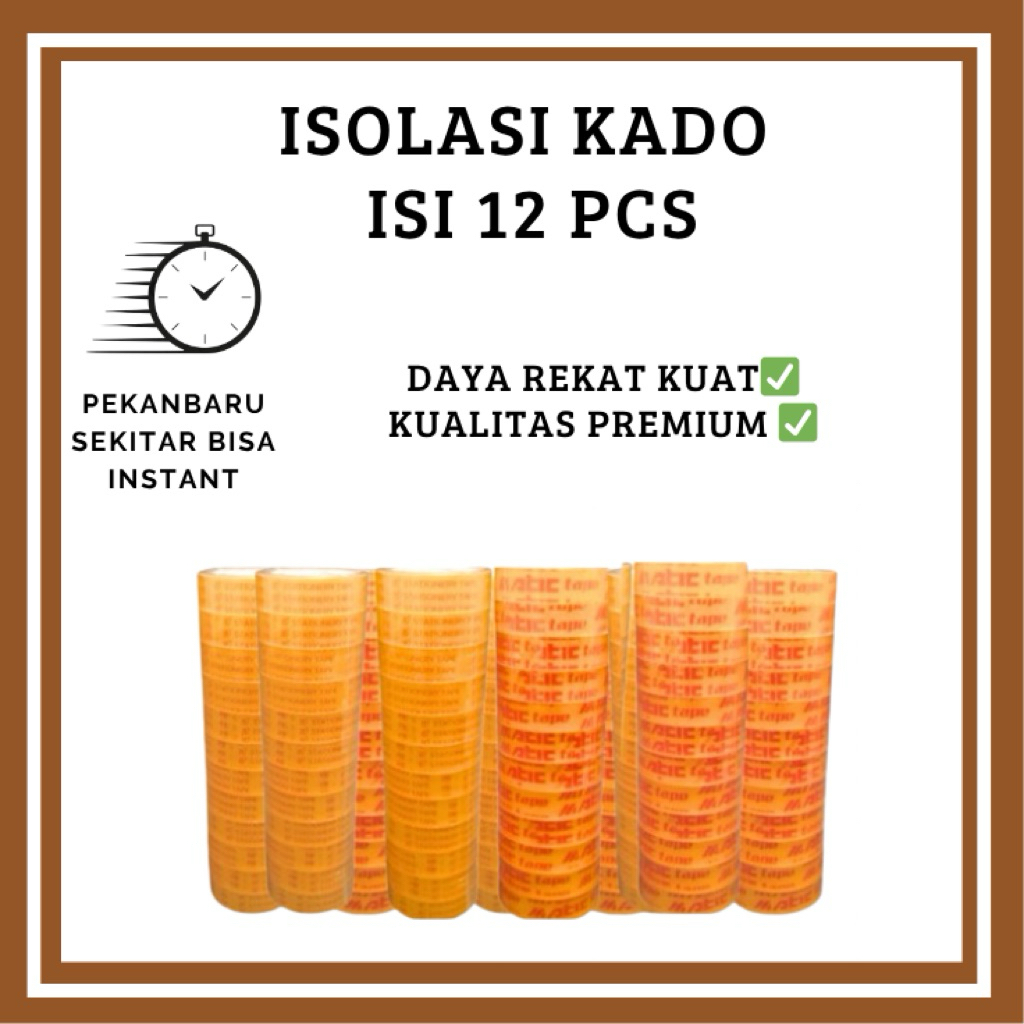 

ISOLASI SUPER CLEAR TAPE MATIC SLOP / STATIONERY TAPE / ISOLASI KADO