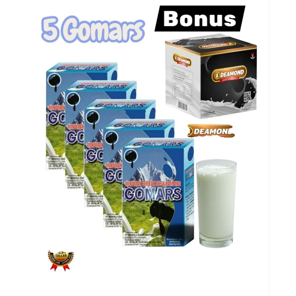 

Susu kambing gomars Paket 5 box GOMARS, SUSU KAMBING PREMIUM 1KG.