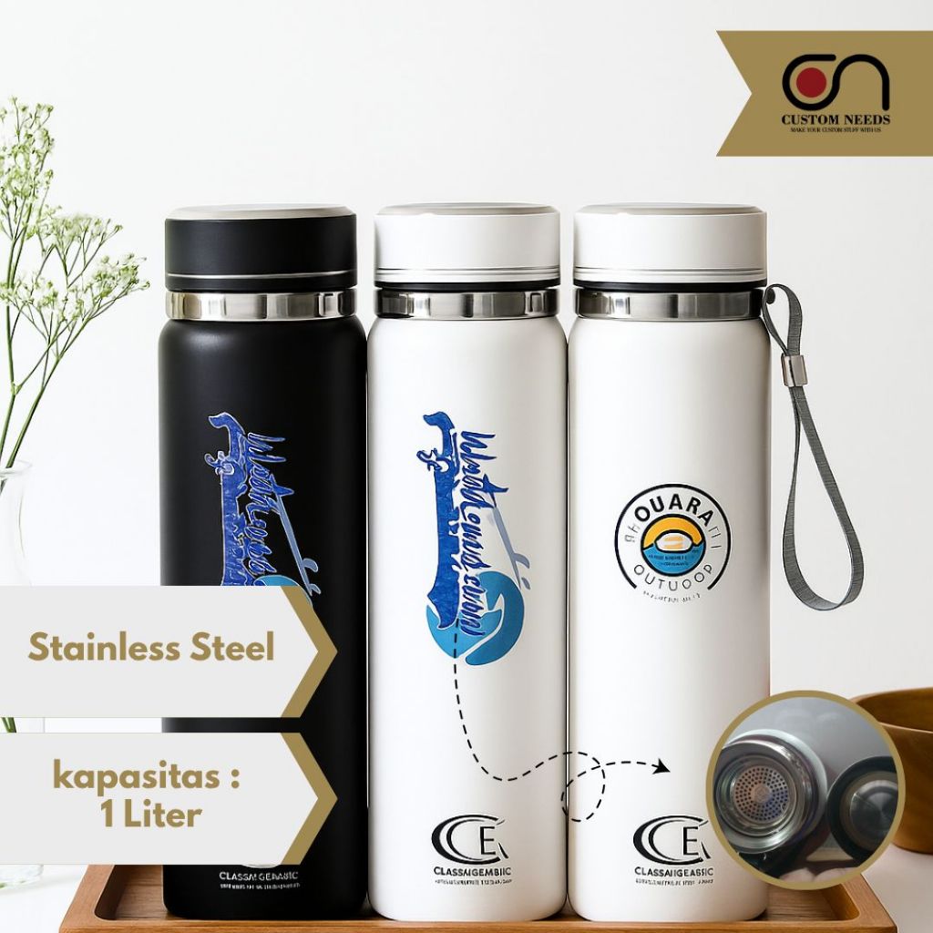 BOTOL TERMOS CUSTOM TUMBLER 1000 ML TUMBLER CUSTOM PRINT UV TUMBLER CUSTOM GRAFIR TERMOS 1 LITER 212