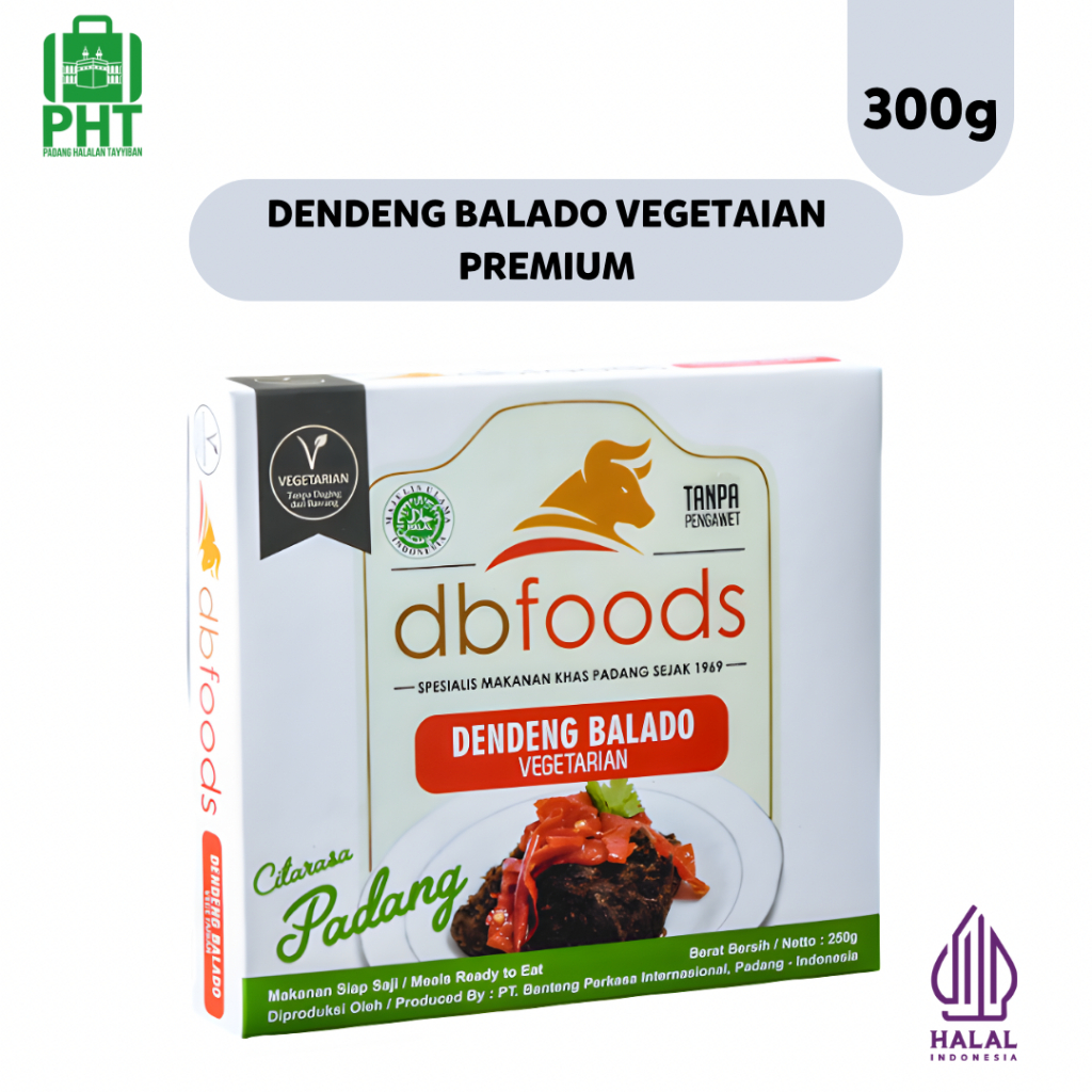 

Dendeng Balado Vegetarian DBFOODS Premium 300g Original | Dendeng Sapi Praktis Siap Makan Asli Padang