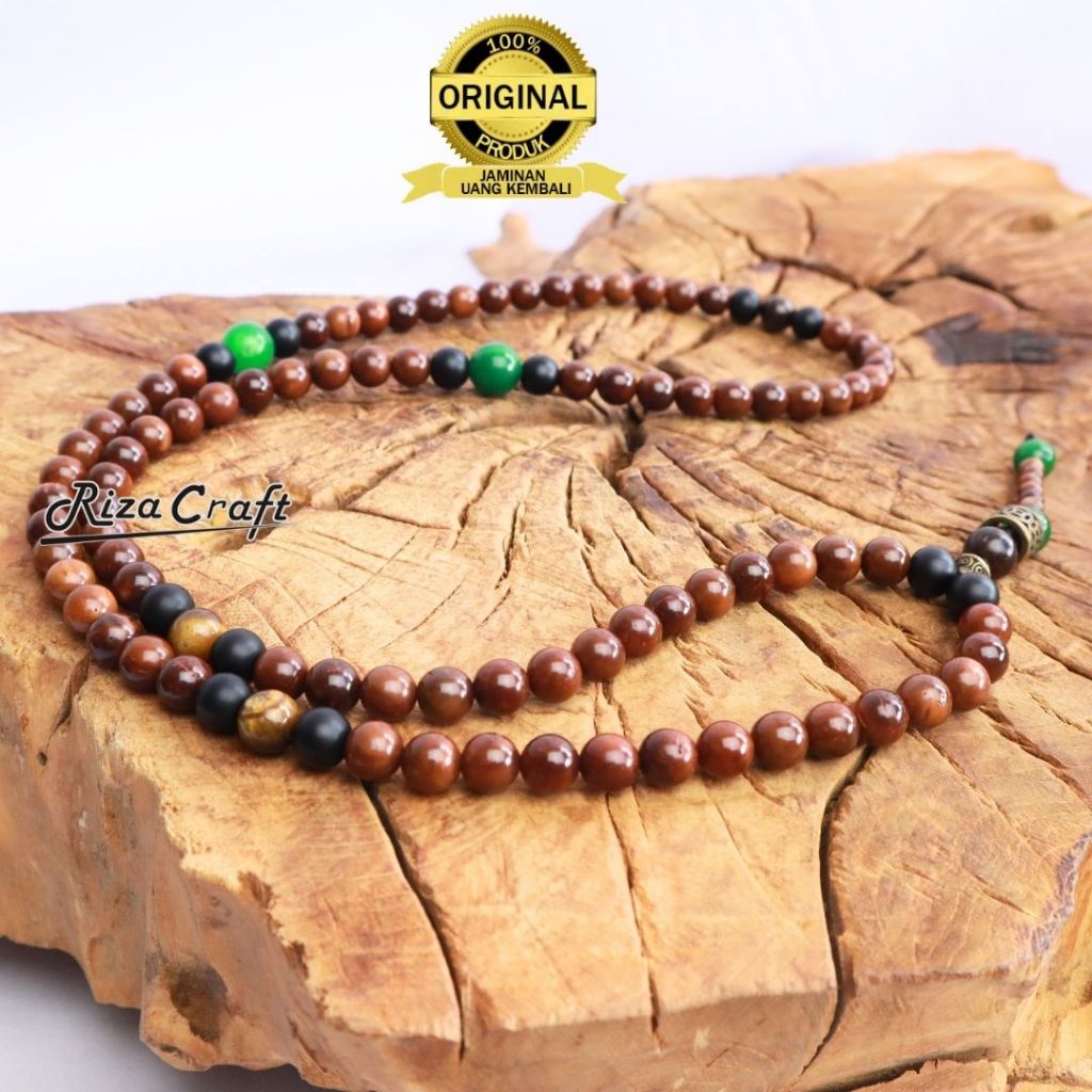 Tasbih 99 Butir Kayu Kaokah Kaoka Kokah kecil 8mm Special Custom Asli Original 100% Bertifikat