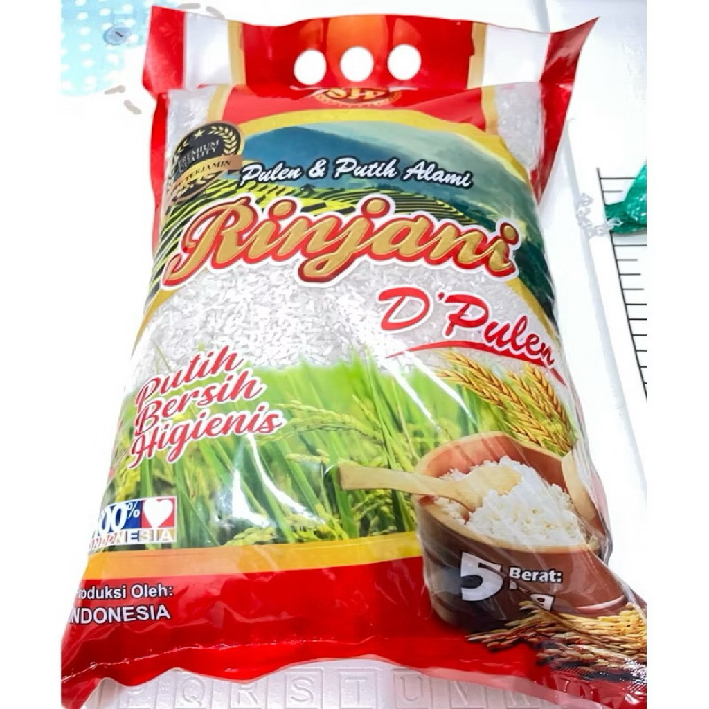 

Beras Rinjani 5 Kg Pulen Putih Bersih Wangi Premium