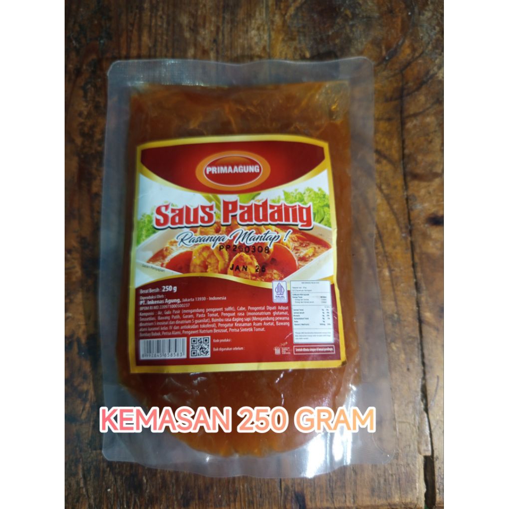 

[1 KG GRAM] SAUS PADANG KEMASAN 1 KG PRIMA AGUNG - SAOS PADANG PRIMA AGUNG