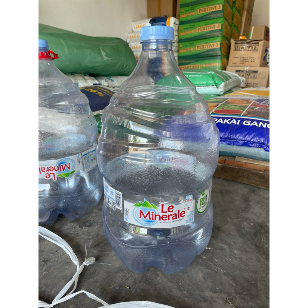 

galon kosong lee minerale 15L galon kosong 15 liter original pemakaian pribadi