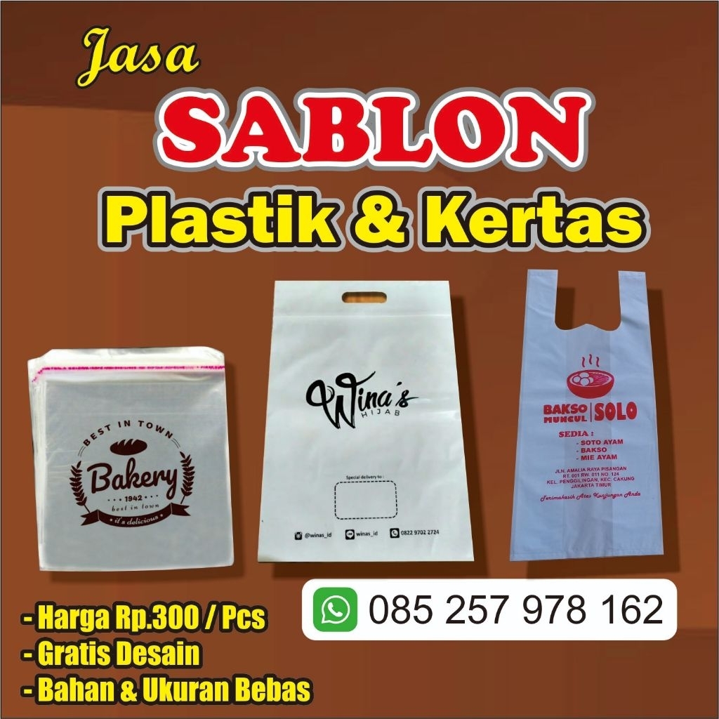 

sablon plastik ukuran 25x35