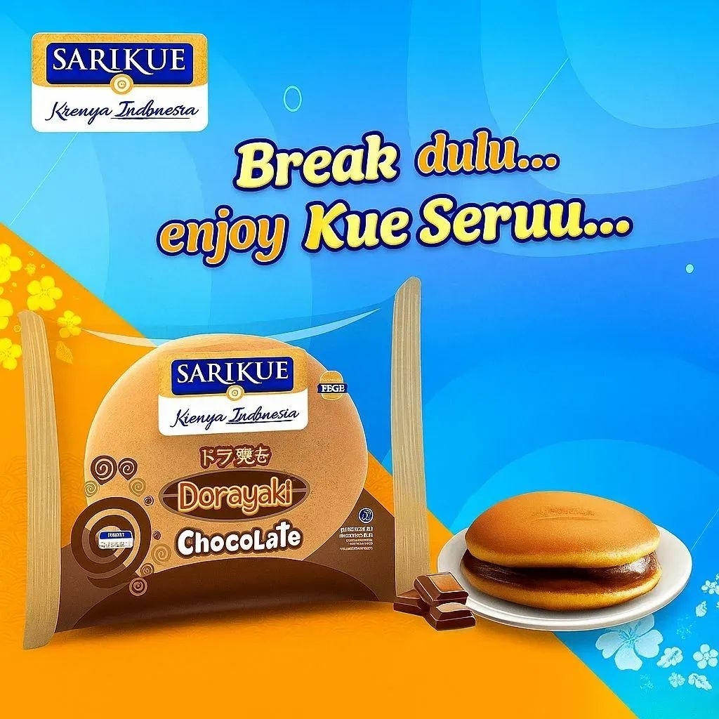 

SARI ROTI Kue Dorayaki Cokelat Lembut Empuk Enak
