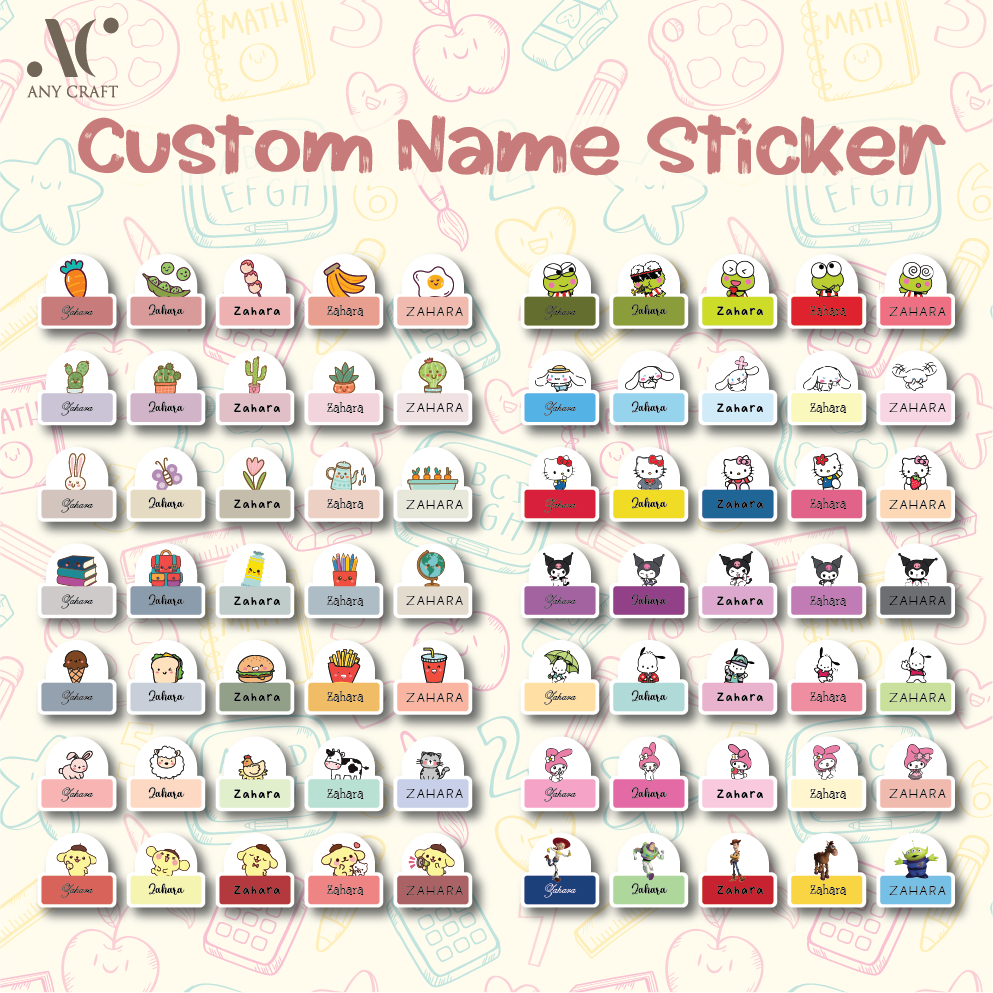 

Sticker nama waterproof sticker nama buku sekolah sticker nama untuk alat tulis sticker nama buku