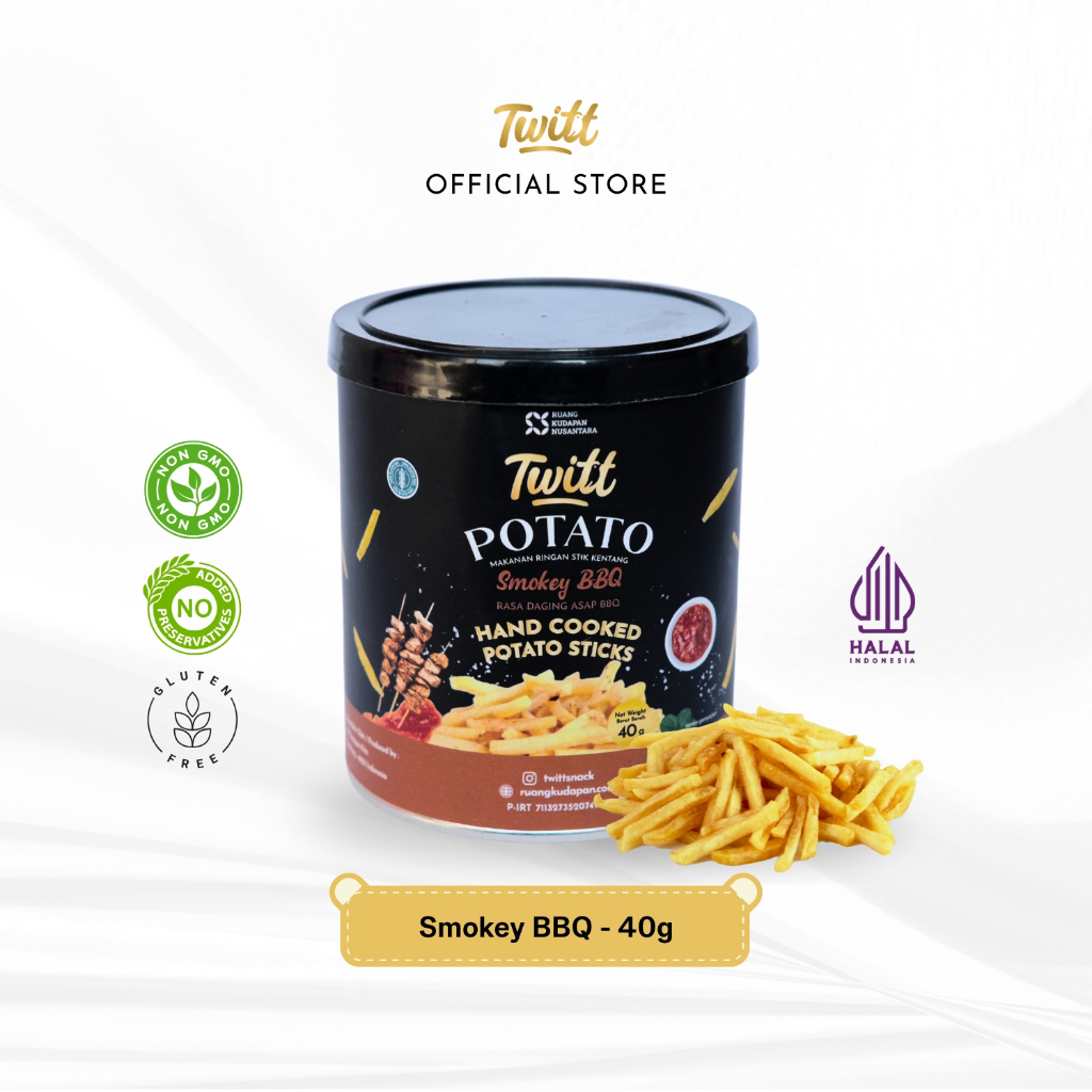 

Twitt Snack - Potato Smokey BBQ Stick Kentang 40g