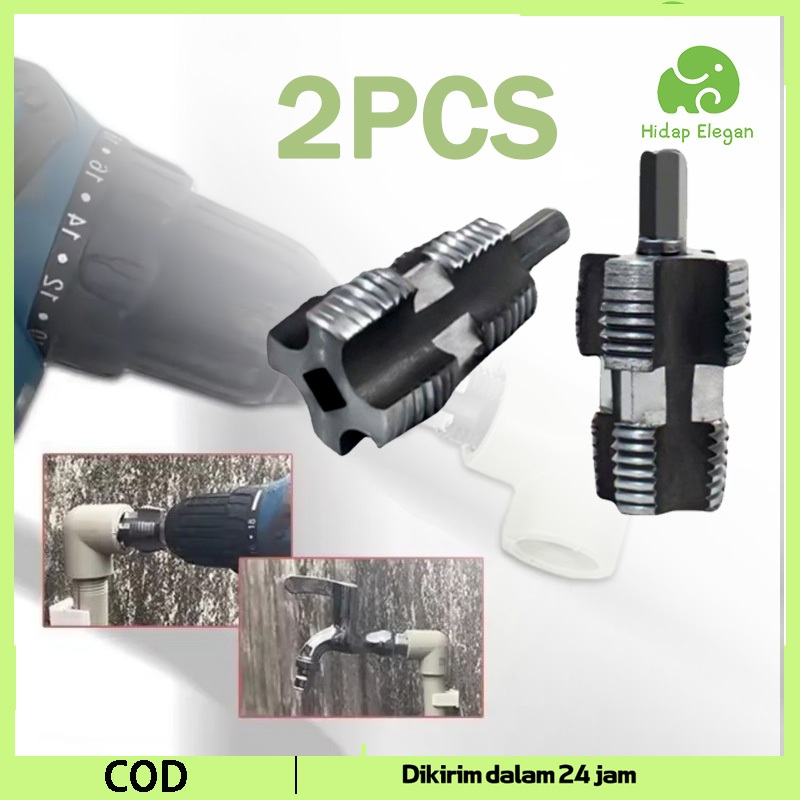 2 pcs alat Senai Pipa 4/6 Alat Pembuat Ulir PVC Alat Senai pipa besi Pipa Air Berulir Pv Pembuat Uli