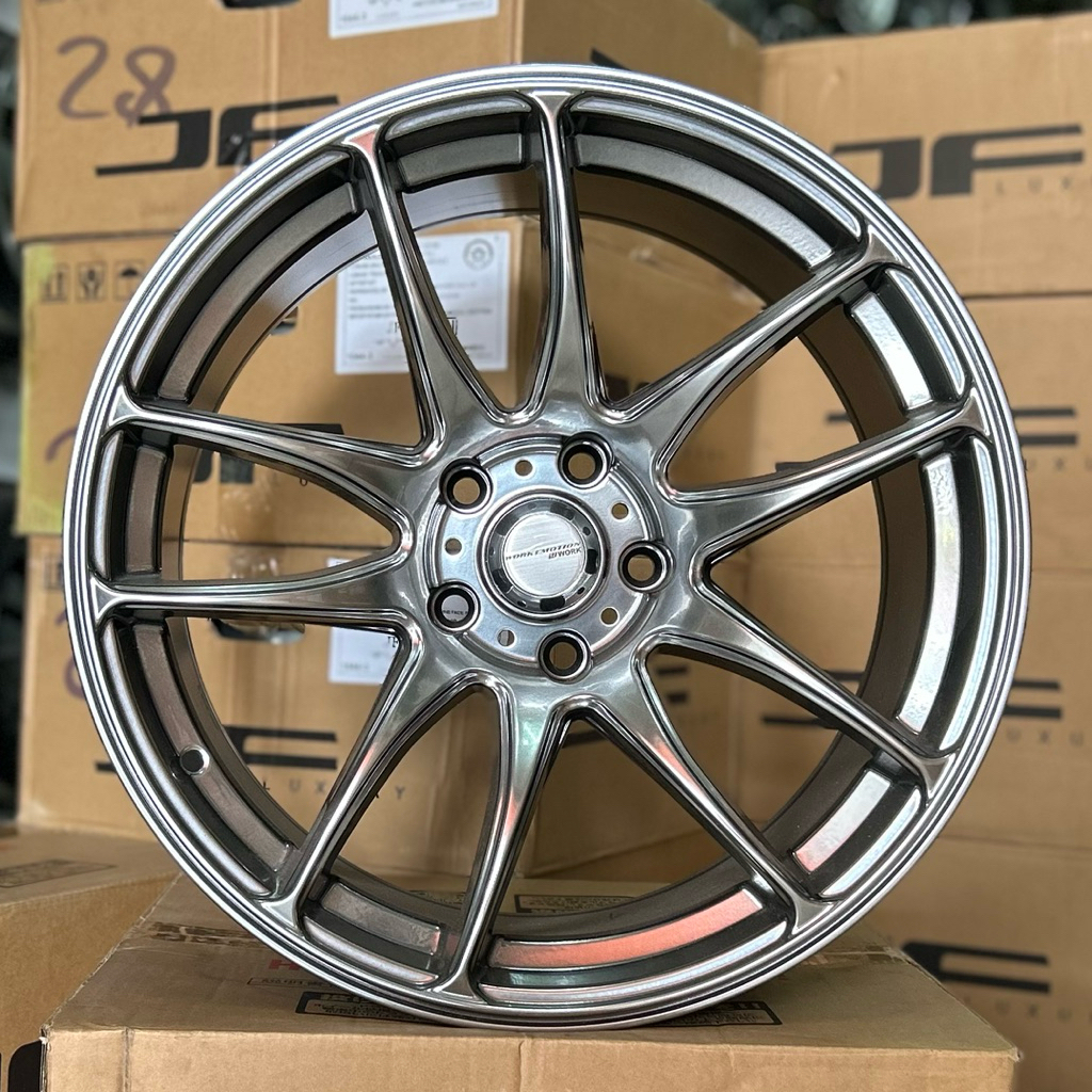 Velg Work Emotion Ring 18 Lebar 9.5 Pcd 5x114.3 Et 25 Warna Hyper Black | Velg R18 | Velg Mobil | Ve