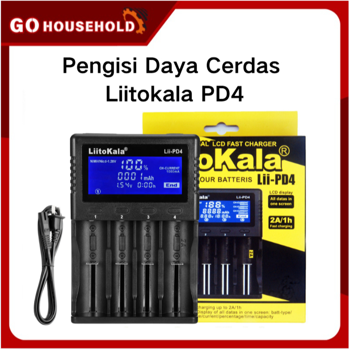 Liitokala Lii-PD4 Litokala Lii-PD4 Universal Smart Baterai charger Li-Ion LiFePO4